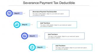Severance Payment Tax Deductible Ppt Powerpoint Presentation Outline Graphics Cpb