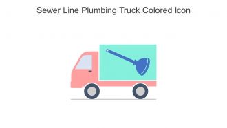 Sewer Line Plumbing Truck Colored Icon In Powerpoint Pptx Png And Editable Eps Format