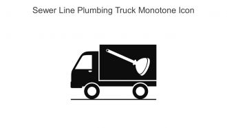 Sewer Line Plumbing Truck Monotone Icon In Powerpoint Pptx Png And Editable Eps Format