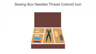 Sewing Box Needles Thread Colored Icon In Powerpoint Pptx Png And Editable Eps Format