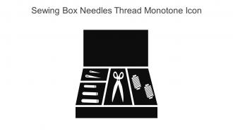 Sewing Box Needles Thread Monotone Icon In Powerpoint Pptx Png And Editable Eps Format