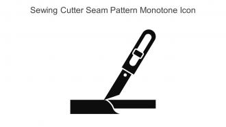 Sewing Cutter Seam Pattern Monotone Icon In Powerpoint Pptx Png And Editable Eps Format