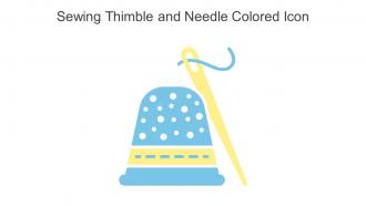 Sewing Thimble And Needle Colored Icon In Powerpoint Pptx Png And Editable Eps Format