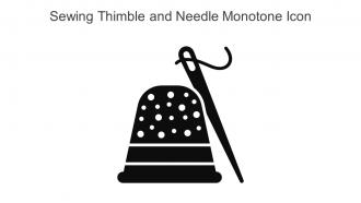 Sewing Thimble And Needle Monotone Icon In Powerpoint Pptx Png And Editable Eps Format