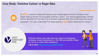 Sexual Harassment Case Study Gretchen Carlson Vs Roger Ailes Training Ppt
