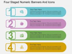 Sf four staged numeric banners and icons flat powerpoint design