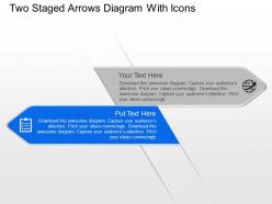 Sg two staged arrows diagram with icons powerpoint template
