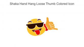 Shaka Hand Hang Loose Thumb Colored Icon In Powerpoint Pptx Png And Editable Eps Format