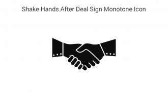 Shake Hands After Deal Sign Monotone Icon In Powerpoint Pptx Png And Editable Eps Format