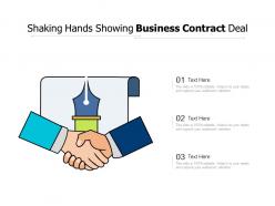 Shaking hands showing business contract deal