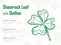 Shamrock leaf with outline