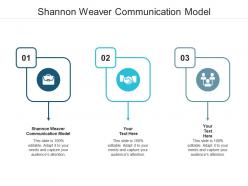 Shannon weaver communication model ppt powerpoint presentation infographic cpb