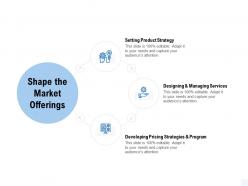 Shape the market offerings services ppt powerpoint presentation gallery maker