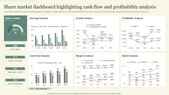 Share Market Dashboard Highlighting Cash Flow And Profitability Analysis