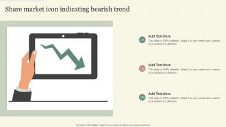 Share Market Icon Indicating Bearish Trend