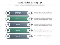 Share market starting tips ppt powerpoint presentation model backgrounds cpb