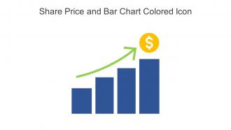 Share Price And Bar Chart Colored Icon In Powerpoint Pptx Png And Editable Eps Format