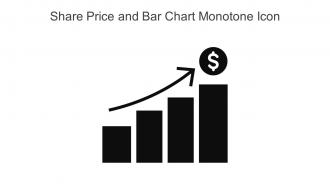 Share Price And Bar Chart Monotone Icon In Powerpoint Pptx Png And Editable Eps Format