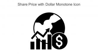 Share Price With Dollar Monotone Icon In Powerpoint Pptx Png And Editable Eps Format