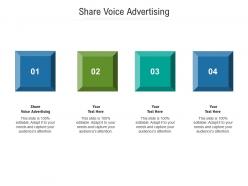 Share voice advertising ppt powerpoint presentation summary background designs cpb