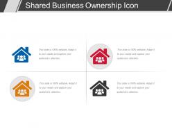Shared business ownership icon ppt templates