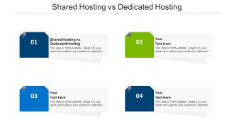 Shared hosting vs dedicated hosting ppt powerpoint presentation icon designs cpb
