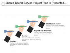 Shared secret service project plan is presented steering committee