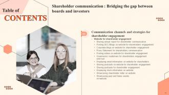 Shareholder Communication Bridging The Gap Between Boards And Investors Complete Deck Pre designed Idea