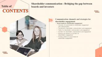 Shareholder Communication Bridging The Gap Between Boards And Investors Complete Deck Professional Ideas