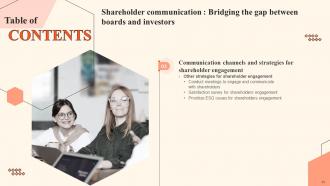 Shareholder Communication Bridging The Gap Between Boards And Investors Complete Deck Analytical Ideas