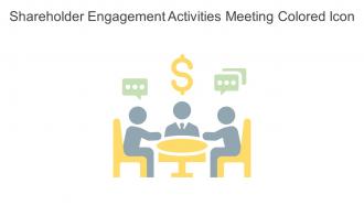 Shareholder Engagement Activities Meeting Colored Icon In Powerpoint Pptx Png And Editable Eps Format