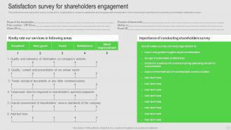 Shareholder Engagement Strategy For Strengthening Relationship Complete Deck Image Researched