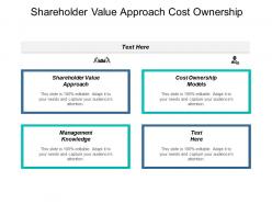 Shareholder value approach cost ownership models management knowledge cpb