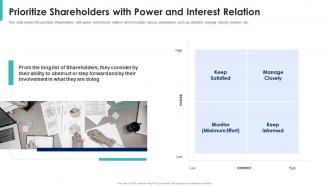 Shareholder value maximization prioritize shareholders with power and interest relation