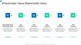 Shareholder Value Stakeholder Value In Powerpoint And Google Slides Cpb