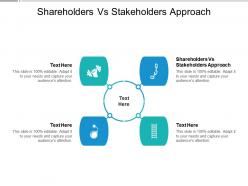 Shareholders vs stakeholders approach ppt powerpoint presentation pictures designs cpb