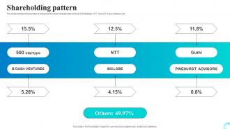 Shareholding Pattern Messaging App Investor Funding Elevator Pitch Deck