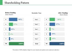 Shareholding pattern ppt infographic template slide download