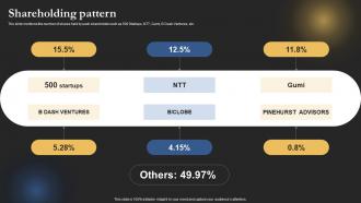 Shareholding Pattern Social Networking Platform Investor Funding Elevator Pitch Deck