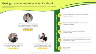 Sharing Customer Testimonials On Facebook Online Promotion Plan For Food Business