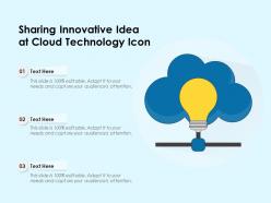 Sharing innovative idea at cloud technology icon