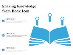 Sharing knowledge from book icon
