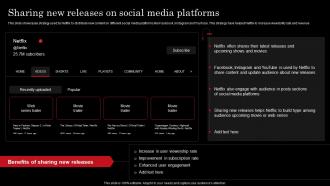 Sharing New Releases On Social Media Netflix Strategy For Business Growth And Target Ott Market