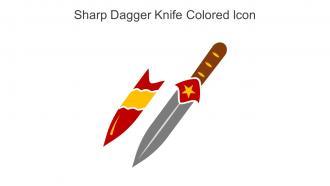 Sharp Dagger Knife Colored Icon In Powerpoint Pptx Png And Editable Eps Format