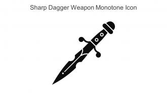 Sharp Dagger Weapon Monotone Icon In Powerpoint Pptx Png And Editable Eps Format