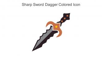Sharp Sword Dagger Colored Icon In Powerpoint Pptx Png And Editable Eps Format