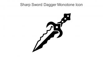 Sharp Sword Dagger Monotone Icon In Powerpoint Pptx Png And Editable Eps Format