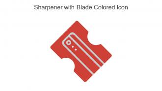 Sharpener With Blade Colored Icon in powerpoint pptx png and editable eps format