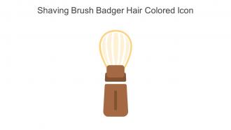 Shaving Brush Badger Hair Colored Icon In Powerpoint Pptx Png And Editable Eps Format
