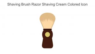 Shaving Brush Razor Shaving Cream Colored Icon In Powerpoint Pptx Png And Editable Eps Format